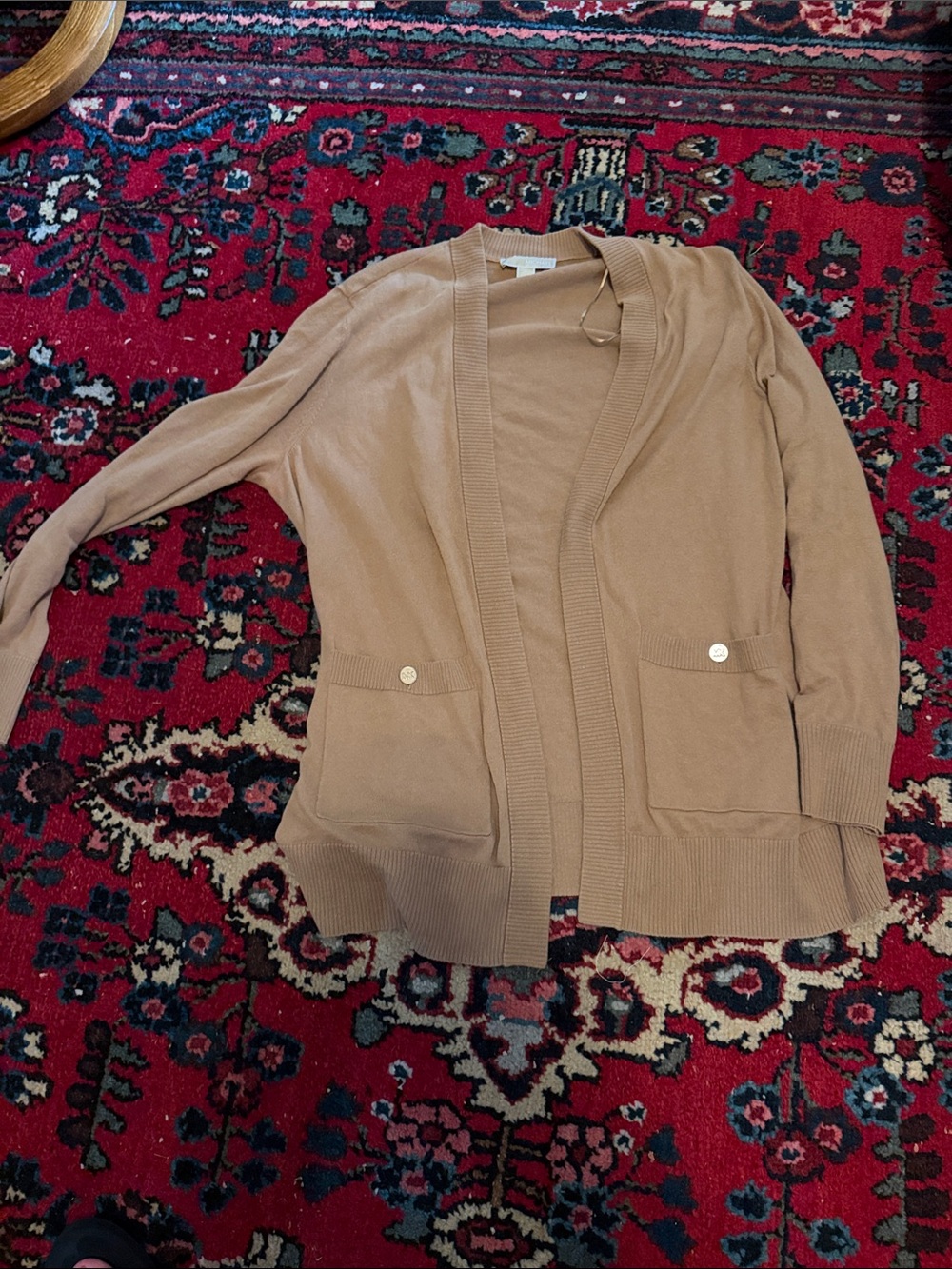 Michael Michael Kors camel Open-Front Women's Cardigan Sweater size XL